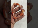 Load and play video in Gallery viewer, RED CARNELIAN TUMBLE BRACELET