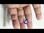 Load and play video in Gallery viewer, 8.95/CT Natural VIOLET Color Amethyst Gemstone with Govt. Lab Certificate