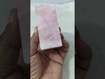 Load and play video in Gallery viewer, 453.10/GM NATURAL ROSE QUARTZ BRICK