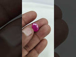Load and play video in Gallery viewer, 6.91/CT Natural Ruby Stone with Govt. Lab Certificate-16140S206358