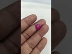 Load and play video in Gallery viewer, 6.39/CT Natural Ruby Stone with Govt. Lab Certificate-16140S206357