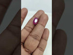 Load and play video in Gallery viewer, 4.86/CT Natural Ruby Stone with Govt. Lab Certificate-16140S206364