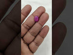 Load and play video in Gallery viewer, 4.04/CT Natural Ruby Stone with Govt. Lab Certificate-15897S205556