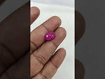 Load and play video in Gallery viewer, 6.62/CT Natural Ruby Stone with Govt. Lab Certificate-16140S206359