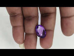 Load and play video in Gallery viewer, 12.85/CT Natural Amethyst Gemstone with Govt. Lab Certificate