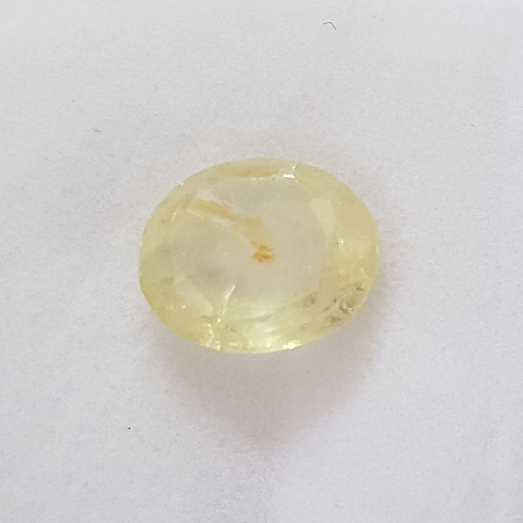 3.69 Ratti Natural Yellow Sapphire With Govt Lab Certificate-(6771)