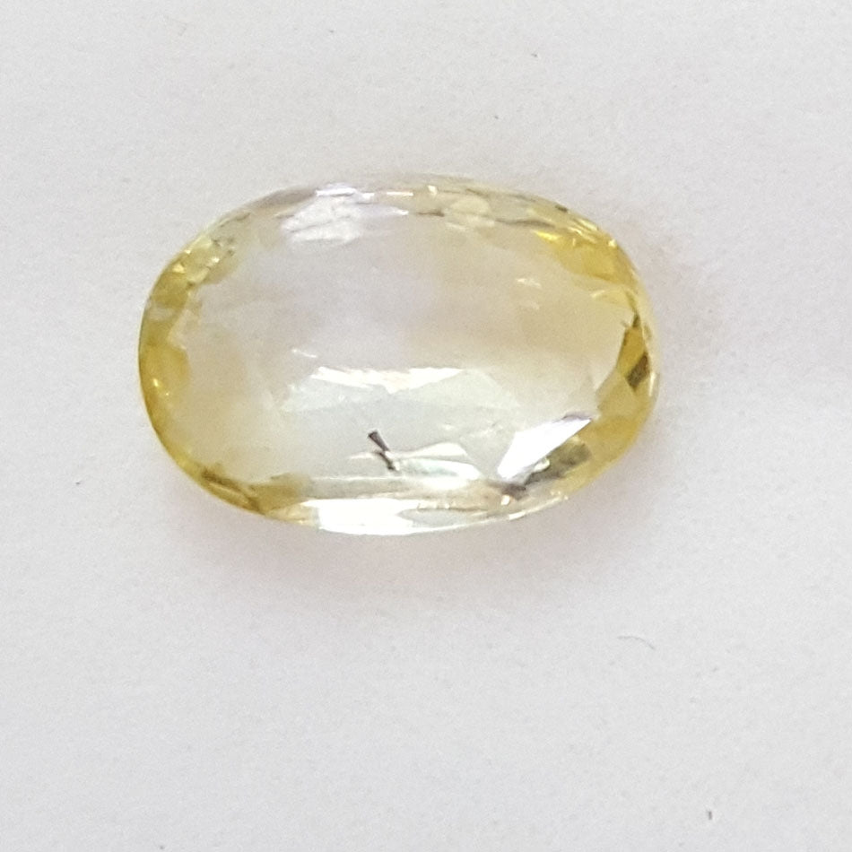 3.43/CT Natural Yellow Sapphire with Govt Lab Certificate-(YELSA9W)