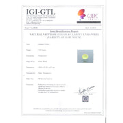 7.86 Ratti Natural yellow sapphire with Govt Lab Certificate