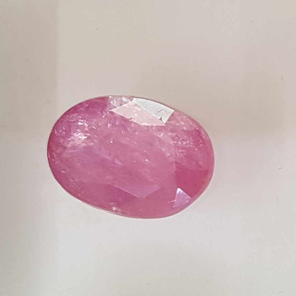3.82/CT Natural Mozambique Ruby with Govt. Lab Certificate-(RUBY9W)