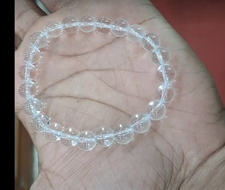 WHITE QUARTZ BRACELET (SMALL BEADS)-900